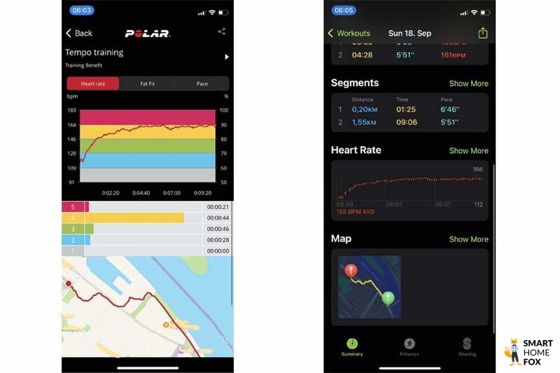 Скриншоты приложения Apple Watch 8